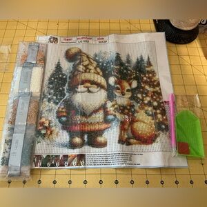 Christmas Santa and Reindeer Diamond Painting Kit